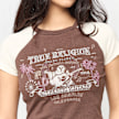 True Religion Contrast Raglan Baby Tee marrón 95196 3