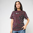 Karl Kani Small Signature Essential Pinstripe OS Tee rojo 95864 1