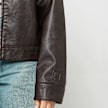 Karl Kani OG Retro Pu Leather Boxy Jacket brun 95875 4