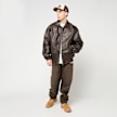 Karl Kani Signature Pu Leather Bomber Jacket Braun 96136 6