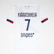 Nike   Kvaratskhelia / No. 7 / Paris Saint-Germain Nike Kids Away Stadium 2024/25 bianco 96164 1