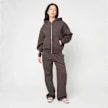 Felicious Basic Chest Logo Zipper brun 96241 4