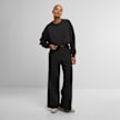 Urban Classics Ladies Fluffy Wideleg Trackpants preto 96317 3