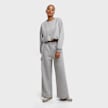 Urban Classics Ladies Cropped Gathered Sweatshirt cinzento 96325 3