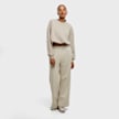 Urban Classics Ladies Cropped Gathered Sweatshirt beige 96326 3