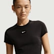 Nike   Sportswear Chill Knit Cropped T-Shirt schwarz 97963 3