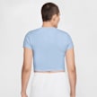 Nike   Sportswear Chill Knit Cropped T-Shirt bleu 97962 2
