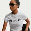 Nike   Sportswear Chill Knit Cropped T-Shirt blanc 97966 3