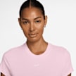 Nike   Sportswear Chill Knit Cropped T-Shirt różowy 97983 3