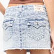 True Religion Sadie Mini Denim Skirt Flap niebieski 98605 4