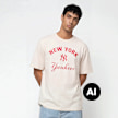New Era MLB CF Graphics Regular Tee New York Yankees beige 98766 1
