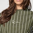 Karl Kani Small Signature Essential Pinstripe OS Tee verde 98926 3