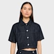 Urban Classics Ladies Cropped Light Denim Shirt blauw 99138 1