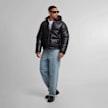 SNIPES Shiny Puffer Jacket With Hood schwarz 99297 5