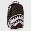 SPRAYGROUND Drip Check Shark Backpack Brown & Cream marrón 99416 2