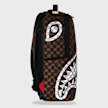 SPRAYGROUND Drip Check Shark Backpack Brown & Cream braun 99416 3