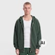 Urban Classics Fluffy Zip Hoody zielony 100707 1