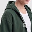 Urban Classics Fluffy Zip Hoody verde 100707 3