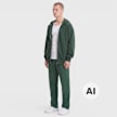 Urban Classics Fluffy Zip Hoody verde 100707 4