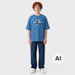 Jordan Air Swoosh Jumpman Shortsleeve Tee azul 100799 4