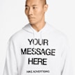Nike   "Your Message Here" Graphic Fleece Hoodie biały 101462 3