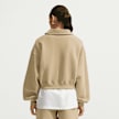 Nike   Studio Fleece Medium Weight Oversized Crop Polo bege 101334 2