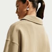 Nike   Studio Fleece Medium Weight Oversized Crop Polo bege 101334 4