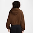 Nike   Studio Fleece Oversized Cropped Full-Zip Hoodie brązowy 101358 2