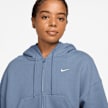 Nike   Studio Fleece Oversized Crop Full Zip Hoodie niebieski 101357 3