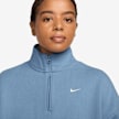 Nike   Studio Fleece Mid Waist Oversized Crop Quarter Zip blu 101371 3