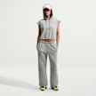 Nike   Studio Fleece Mid-Waist Open-Hem Pant cinzento 101615 5