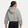 Nike   Studio Fleece Mid Waist Oversized Crop Full Zip Hoodie szary 101617 2