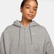 Nike   Studio Fleece Mid Waist Oversized Crop Full Zip Hoodie szary 101617 3
