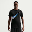 Nike   Tee Swoosh noir 101833 1
