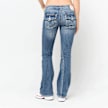 True Religion Joey Low Rise Flare blauw 102377 2
