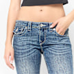 True Religion Joey Low Rise Flare blauw 102377 3