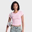 True Religion Embroidered Washed Rib Baby Tee Pink 102376 1