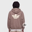 adidas Originals Washed Full Zip Oversized Hoodie castanho 102661 2