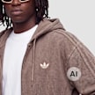 adidas Originals Washed Full Zip Oversized Hoodie marrone 102661 3