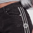 adidas Originals Superstar Low Rise Flared Leg Denim Pants nero 102763 3