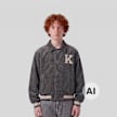 Decibel Cropped Jacket with Belt gris 102863 1