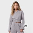 New Balance Brushed Coastal Fleece Full Zip cinzento 102942 1