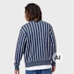 Karl Kani OG Pinstripe Jacquard Cropped Cardigan blauw 103061 2