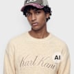 Karl Kani Script Knit Oversized Crew bež 103075 3