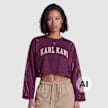 Karl Kani College Mesh Cropped Longsleeve pourpre 103099 1