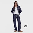 Karl Kani Retro Pinstripe Jeans bleu 103107 4