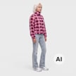 Karl Kani OG Check Teddy Trackjacket Różowy intensywny 103078 4