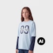 Karl Kani Round Serif 89 Layered Longsleeve Junior azul 103108 1