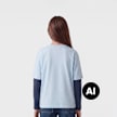 Karl Kani Round Serif 89 Layered Longsleeve Junior blauw 103108 2