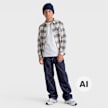 Karl Kani OG Baggy Pinstripe Jeans Junior azul 103085 4